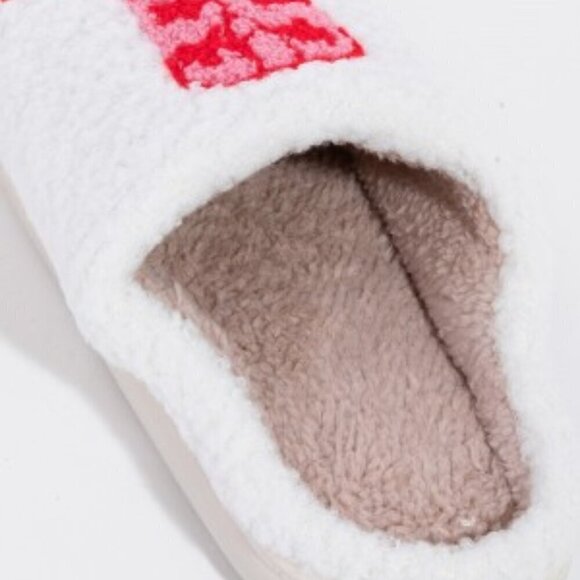 NWT Cozy Western Pink Red Boots Slippers Women's Size: 8-9 - Picture 3 of 6